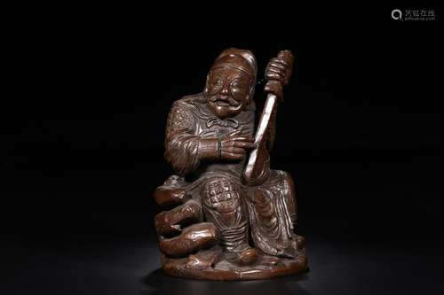 : bamboo attache's statue17.5 CM high, 12.6 CM wideCave ...