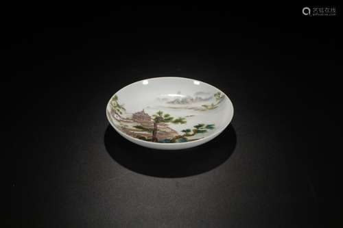 Plate, "" pastel pavilions scenerySize: 3.5 18.5 c...