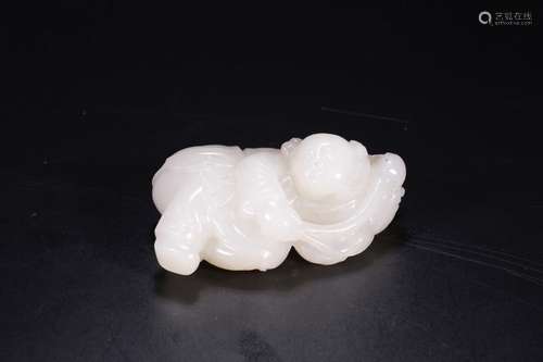 , hotan jade lotus the boy to piecesSize: 5 * 3 * 7.5 cm wei...