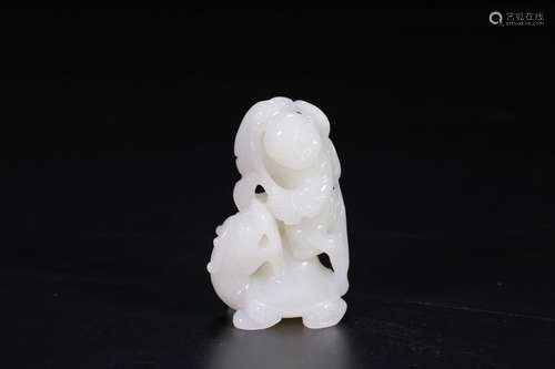 , hotan jade lad benevolentSize: 4 * 3 * 6 cm weight: 63 gHe...