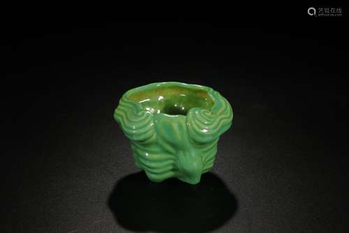 , "" green glaze with the form of a water jarSize:...