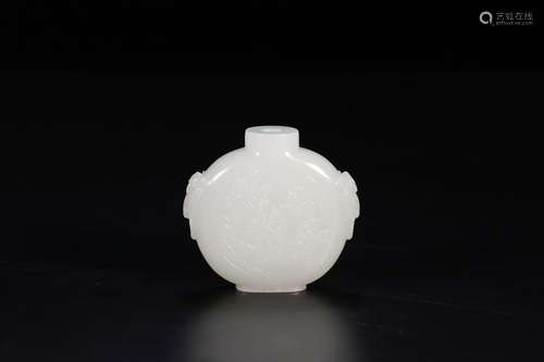 Hetian Bai Yufu lu shou snuff bottlesSize: 6 6 cm wide high ...