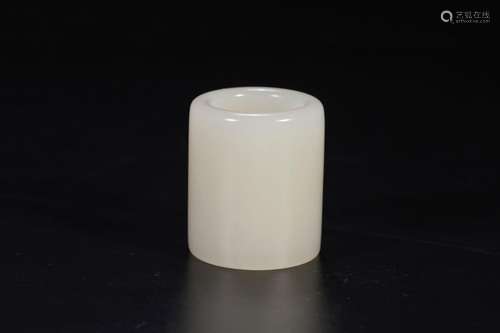 , hotan white jade BanZhiSize: 2.5 cm inner diameter: 48 gra...