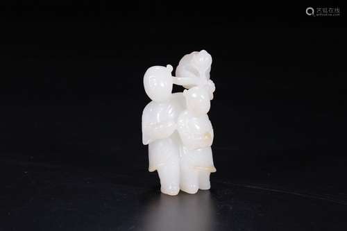 , hotan jade lotus the boy to piecesSize: 4 * 2.5 * 7 cm wei...