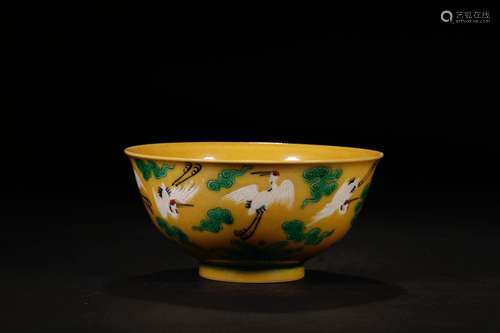 , "" three cloud crane green-splashed bowlsSize: 7...