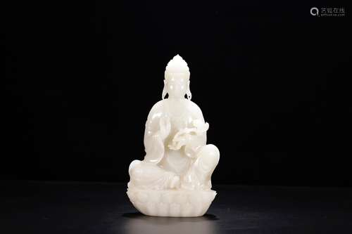 Hetian jade ruyi guanyin caveSize: 13 x 6 x 23 cm weight: 20...