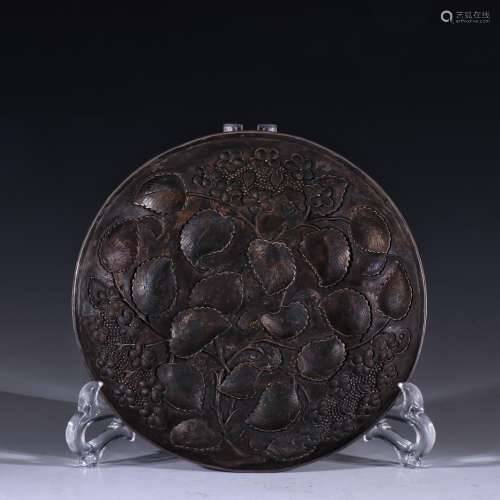Liao old silver flower traySpecification: high 3.8 cm diamet...