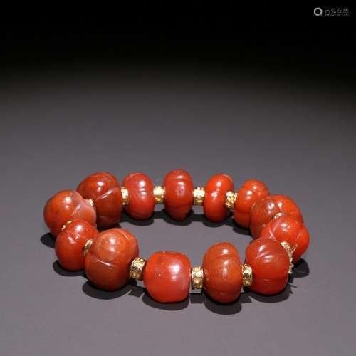 south red hand round bead string.Specification: bead diamete...