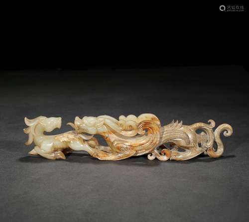 Ancient: hetian jade longnu deer furnishing articlesSpecific...