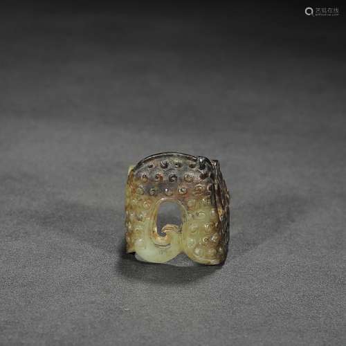 Ancient: hetian jade GuWen surface therefore Long HuangSpeci...