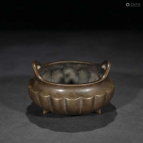 Ears: big style bridge lotus-shaped copper censer aroma stov...