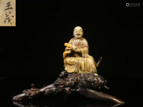 ."Trapping" shou furong stone hand-carved luo cave...