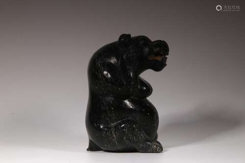 Hetian jade, bearSize 10.5 x7.5 cm