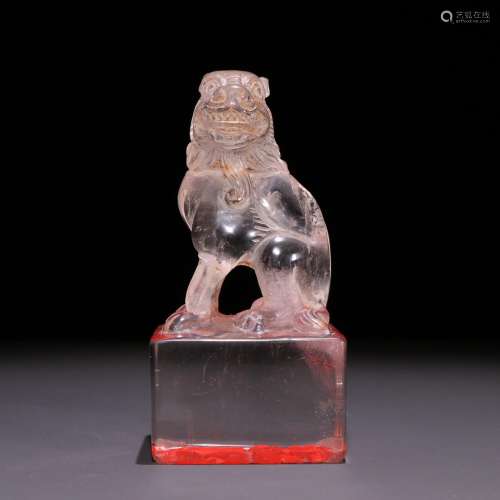Generation of old crystal carved lions twist sealSpecificati...