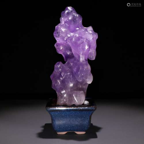 Amethyst stone dashanzi furnishing articlesSpecification: 21...