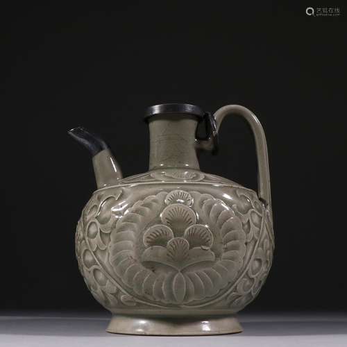 Yao state kiln hand-cut silvering gold ewerSpecification: 17...