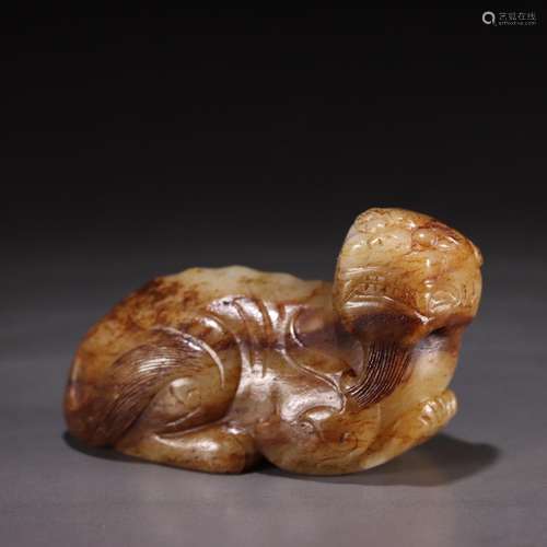 : hetian jade the mythical wild animal carvingsSize: 8 cm lo...