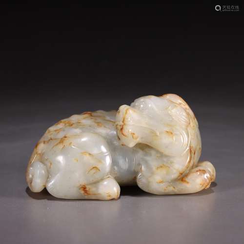 : hetian jade the mythical wild animal paperweightSize: 8.2 ...