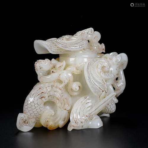 , NiaoZun, material of hetian jade, jade is exquisite, wrapp...