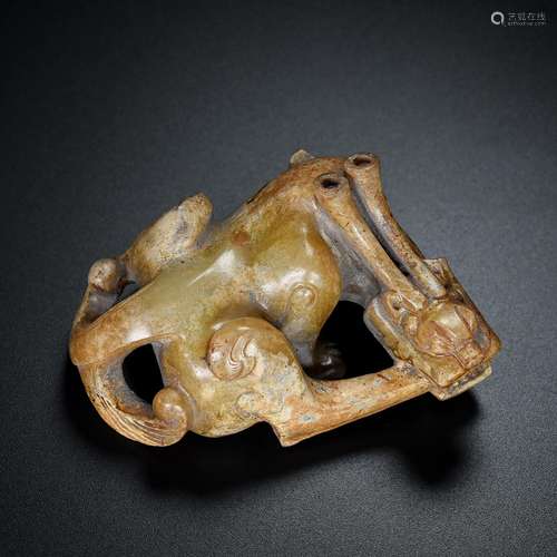 And Tian Shan gluttony, jade oil moisten, carved the sharp a...