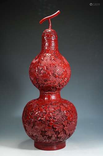 Late fetal lacquer wood carved lacquerware ten thousand gene...