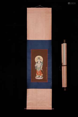 Chang Buddha silk scroll 32 * 65