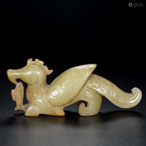 And Tian Shan osprey, renew, jade carved the sharp and measu...