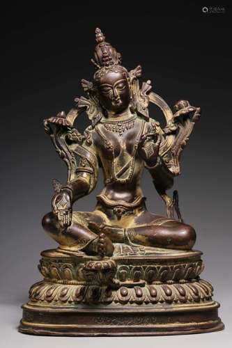 Imitation, pull breeze green tara's statueHigh 23.5 cm, ...