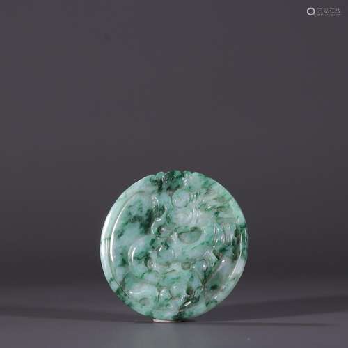 Old jade dragon pendantSpecification: 5.6 0.5 cm thick heavy...