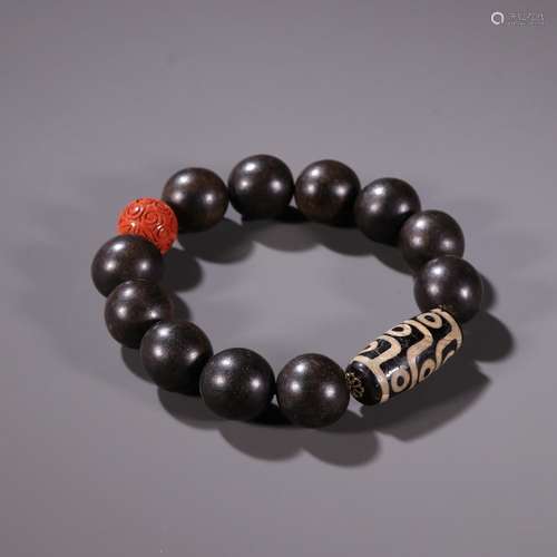 Old aloes, with nine eye day bead stringSpecification: bead ...