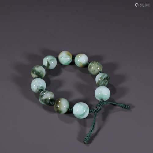 Jade, old hand round bead stringSpecification: bead diameter...