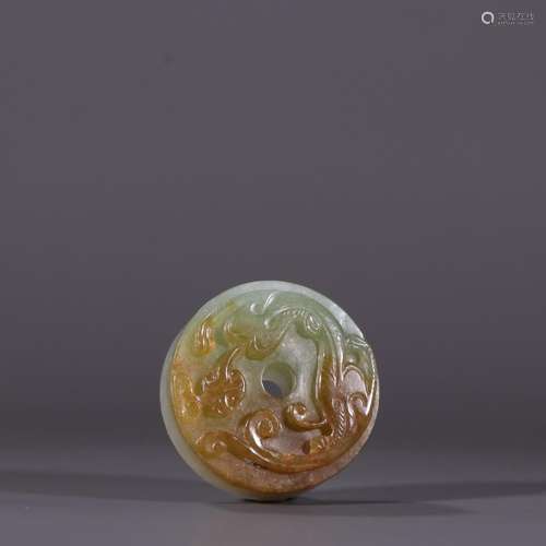 Old jade carving, therefore jade dragon patternSpecification...