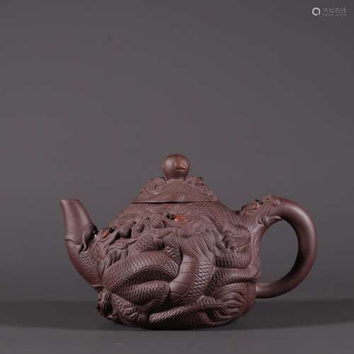 Stack, old purple dragon tea POTSSpecification: high 9.5 wid...