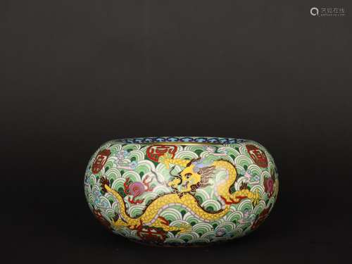 - copper and gold cloisonne YunLongWen bowlSpecification: hi...