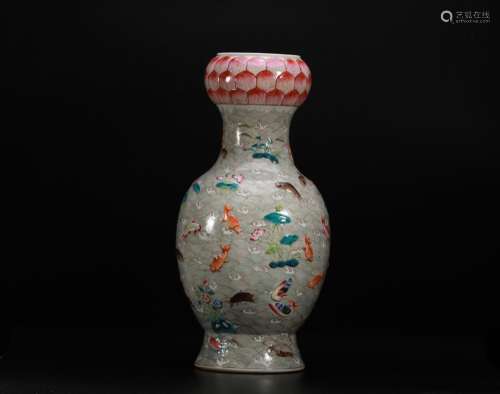 Antique shops carved porcelain mouth bottleSize: 42 diameter...