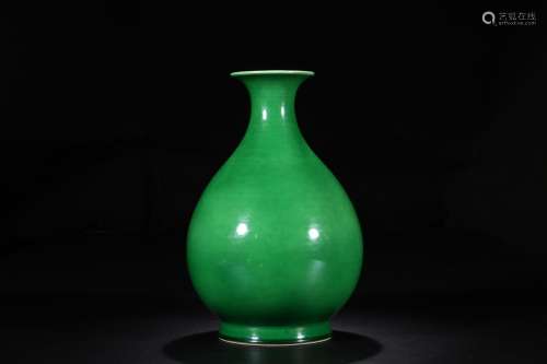 , "" green glaze okho spring17 cm high 28 cm diame...
