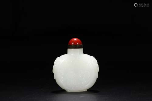 : hetian jade panasonic cross snuff bottlesLong, 5.5 cm wide...