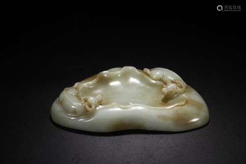 Wash: hetian jade cattleLong 16 cm width 9 cm thick 2.8 cm w...