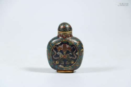 Cloisonne flower bat wen snuff bottlesSize: 4 cm wide, 2 cm ...