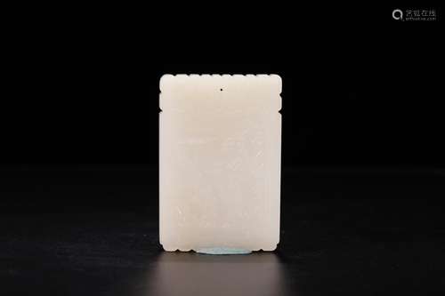 , hotan jade landscape literary quotation crossSize: 5.5 * 1...