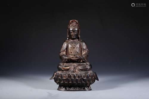 en guanyin cave, copper paintSize: 21 x 15 x 36 cmRound Dang...