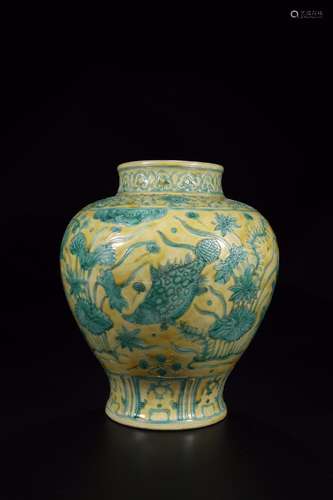 : "big" green color fish algae grain yellow glaze ...