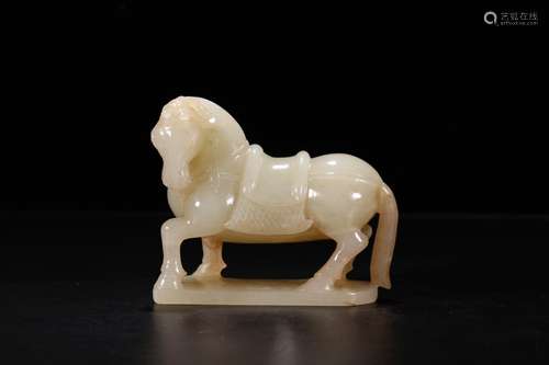 Furnishing articles, hotan white jade horseSize: 10.5 * 4 * ...