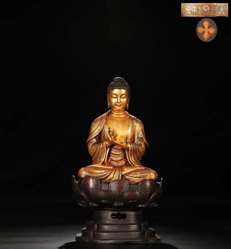 Precision casting copper foetus gold Buddha cave great daySi...