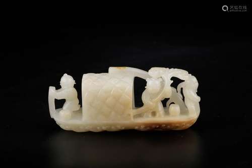 Furnishing articles, stories of hetian jade shipSize: 11 x 3...