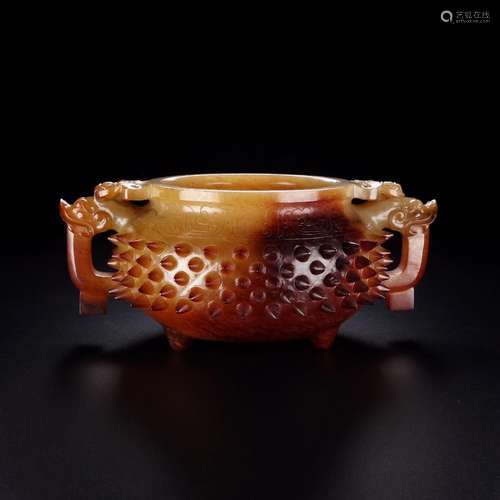 And Tian Shan jade GUI jie, jade oil moisten, carved superb,...