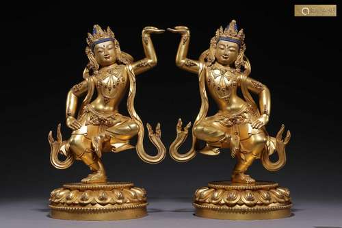 Dance, officer, "nian" copper and gold mother Budd...