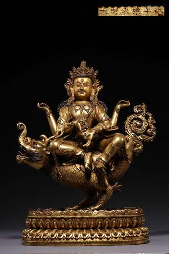 Like mother, annual shi Capricorn Buddha.43 cm tall, 32 cm l...