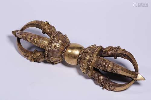 , copper giant vajra multiplier36 cm long, diameter 10 centi...