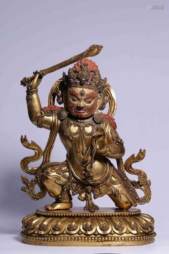 King, copper and gold31 cm tall, 21 cm long, 13.2 cm wide, w...